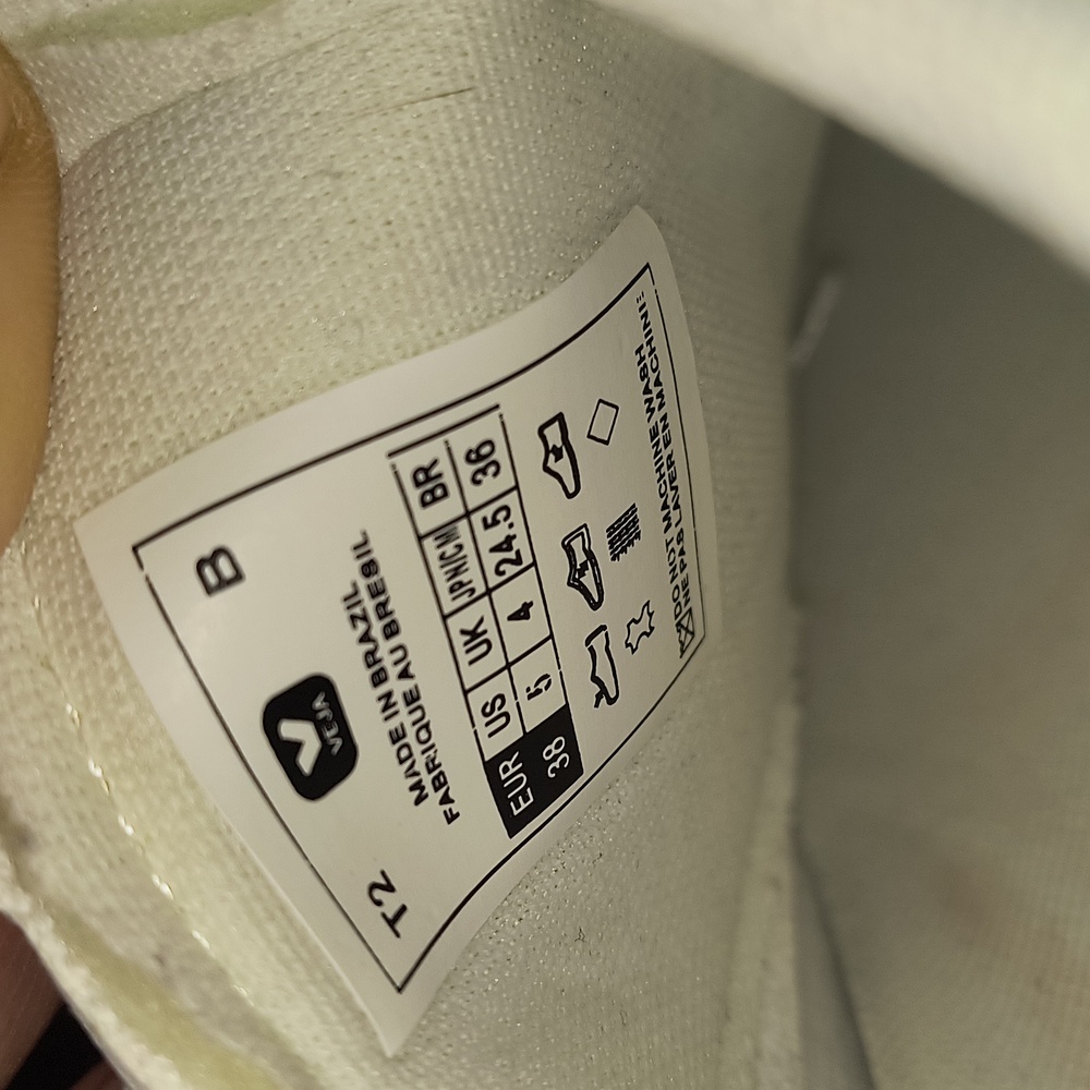 Veja White Sneakers with Burgundy V and Gum Sole - Picture 9 of 10